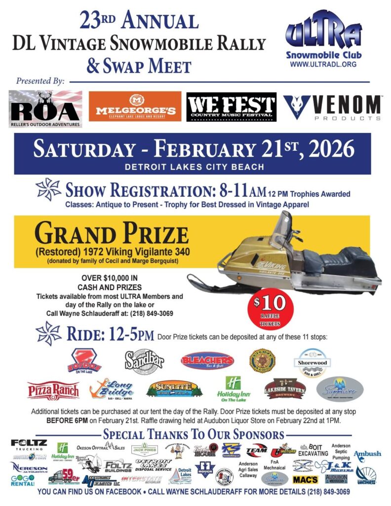 Photo of 23rd Annual DL Vintage Snowmobile Rally- Feb 21